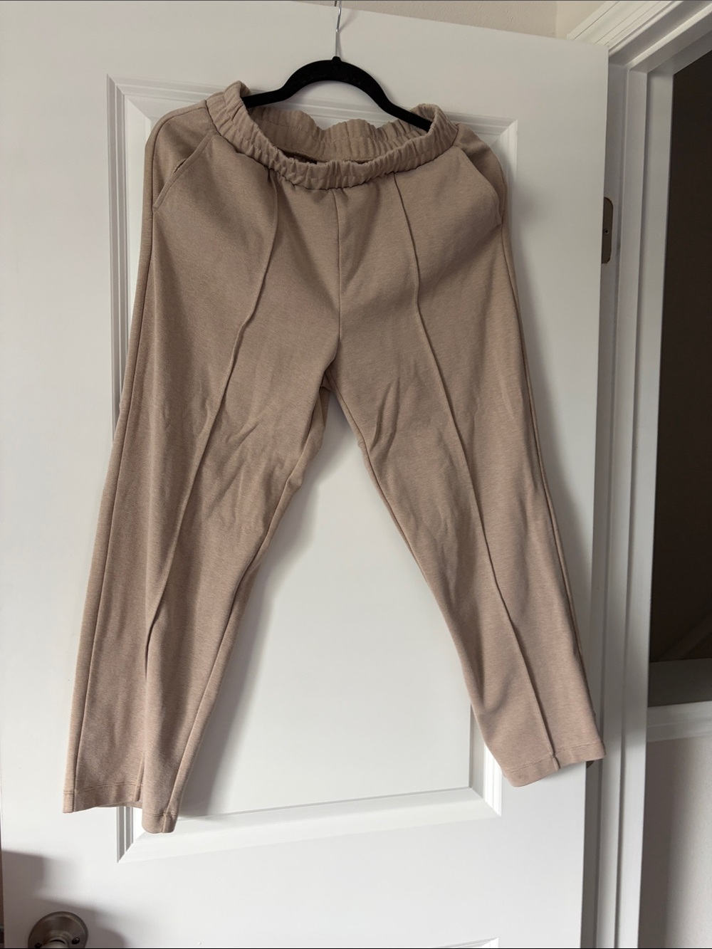 a new day Women's Elastic-Waist Joggers in Light Beige